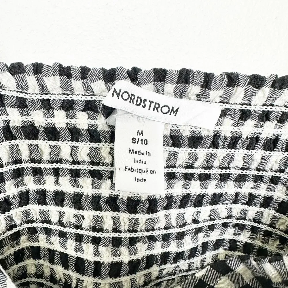 Nordstrom Little Girls Black and White Checkered Dress 8/10